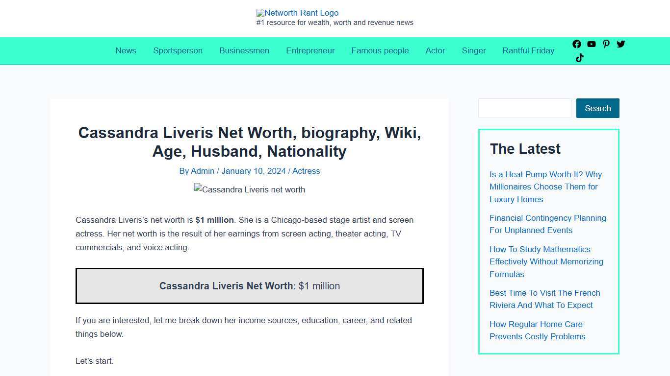 Cassandra Liveris Net Worth, biography, Wiki, Age, Husband, Nationality